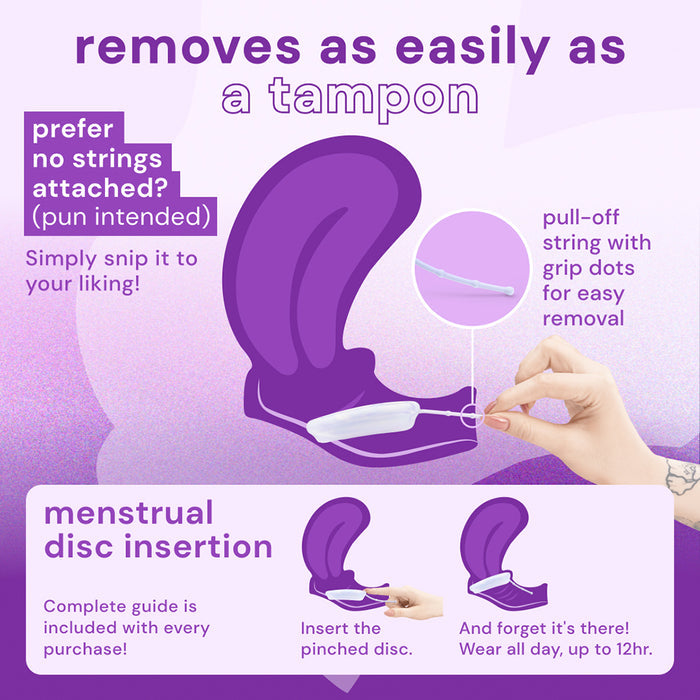 Bodyotics Comfidisc Menstrual Discs with String - Purple