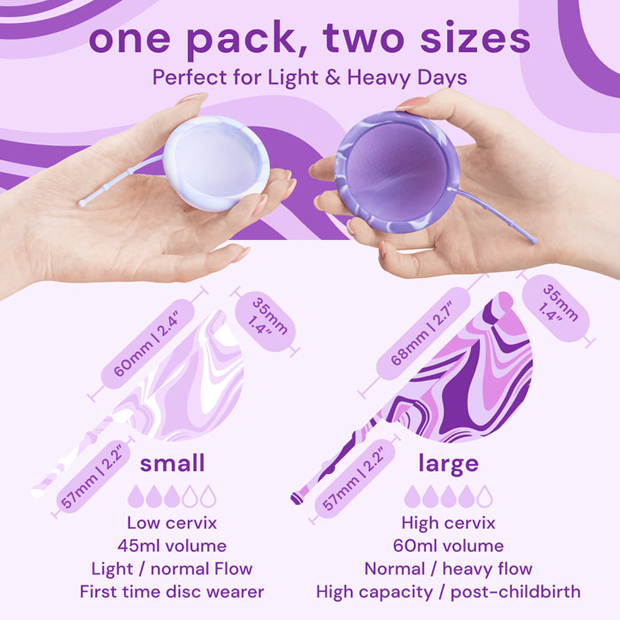 Bodyotics Comfidisc Menstrual Discs with String - Purple