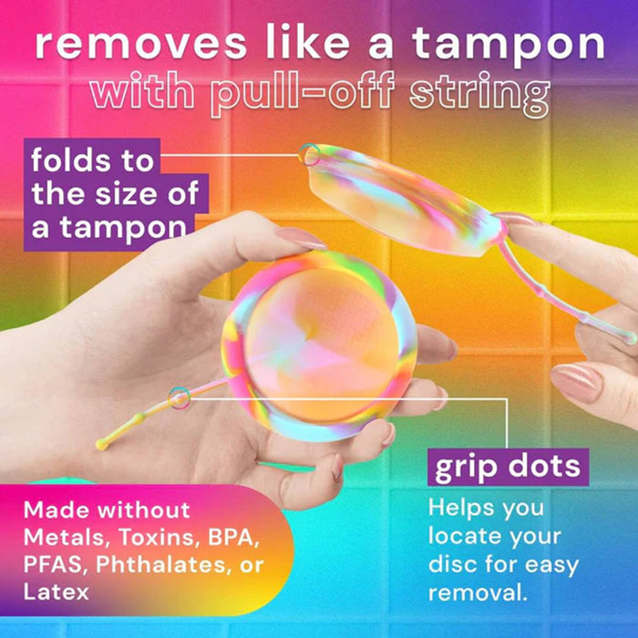 Bodyotics Comfidisc Menstrual Discs with String | Rainbow Edition