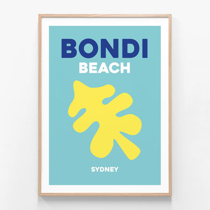 Bondi Beach 1 oak framed art print