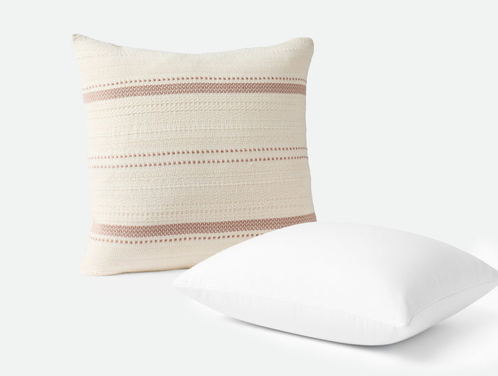 Bonita Organic Decorative Pillow Cover + Pillow Insert Set
