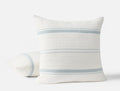 Bonita Organic Decorative Pillow Cover - Coyuchi | Soft White w/Pacific Blue