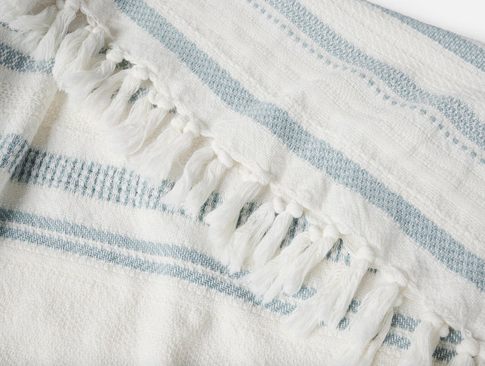 Bonita Organic Throw + Decorative Pillow Cover Set