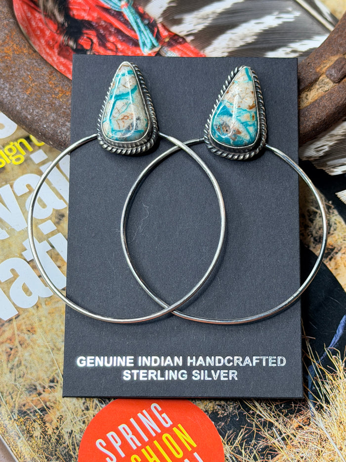 Boulder Ribbon Hoops by Elouise Kee