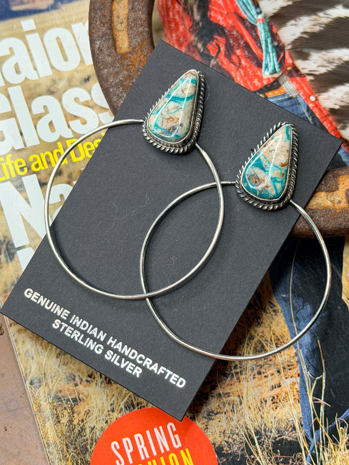 Boulder Ribbon Hoops by Elouise Kee
