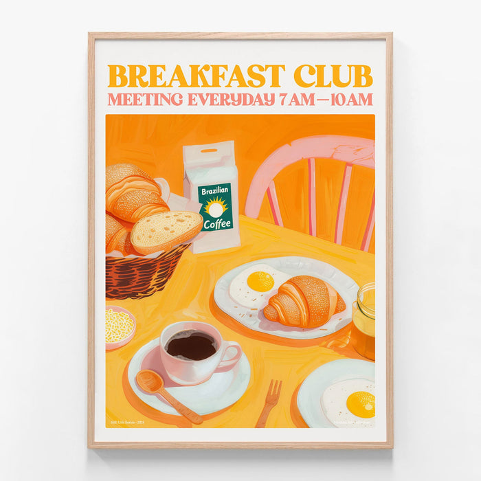 Breakfast Club oak framed print