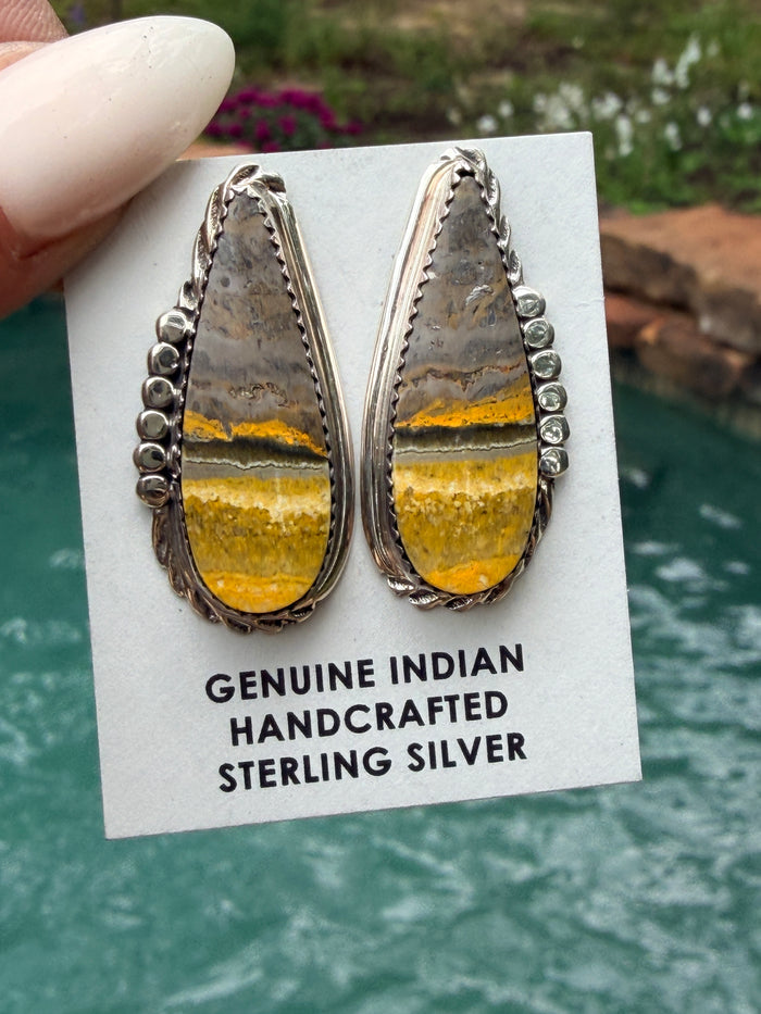 Bumblebee Jasper Earrings