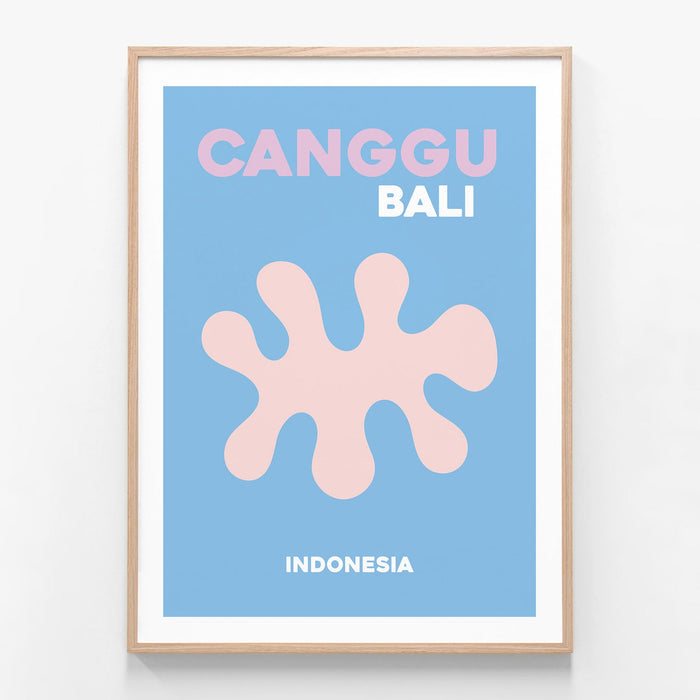 Canggu Bali oak framed art print