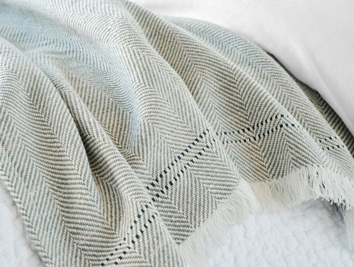 Canyon Organic Throw + Decorative Pillow Cover Set