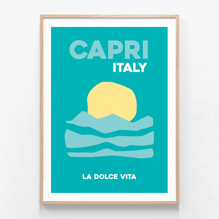 Capri Italy 1 oak framed art print