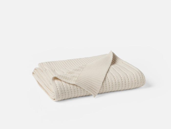Casa Loma Organic Knit Throw | Undyed