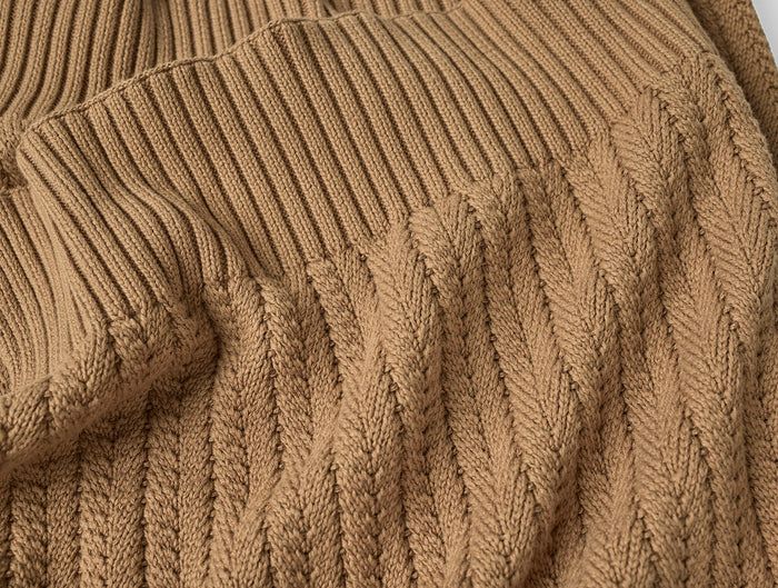 Casa Loma Organic Knit Throw | Doe