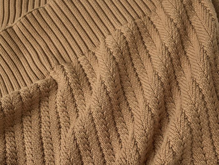 Casa Loma Organic Knit Throw | Doe