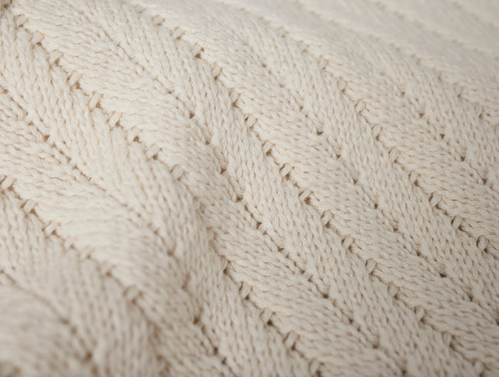 Casa Loma Organic Knit Throw | Undyed