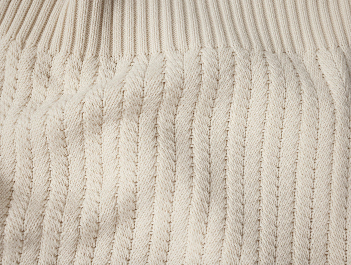 Casa Loma Organic Knit Throw | Undyed