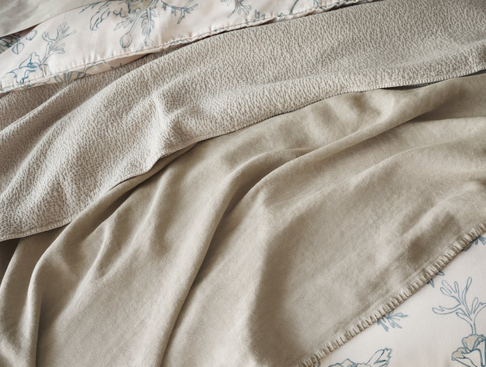 Cascade Organic Matelasse Coverlet
