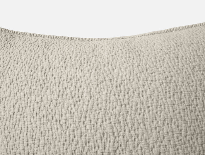 Cascade Organic Matelasse Sham - Coyuchi | Stone