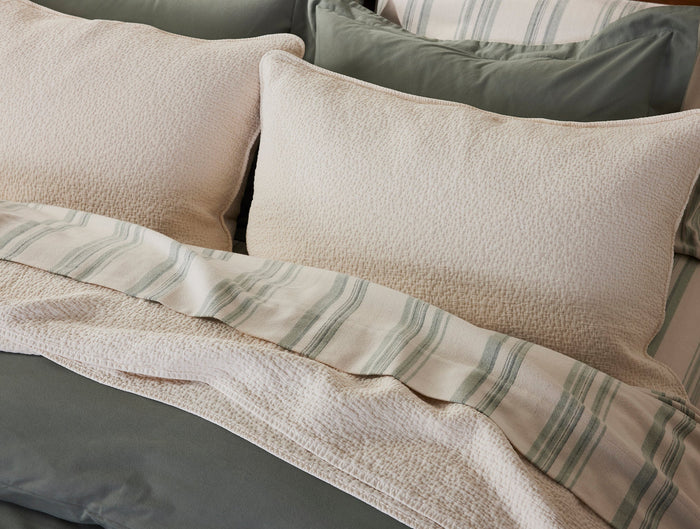 Cascade Organic Matelasse Sham - Coyuchi | Undyed