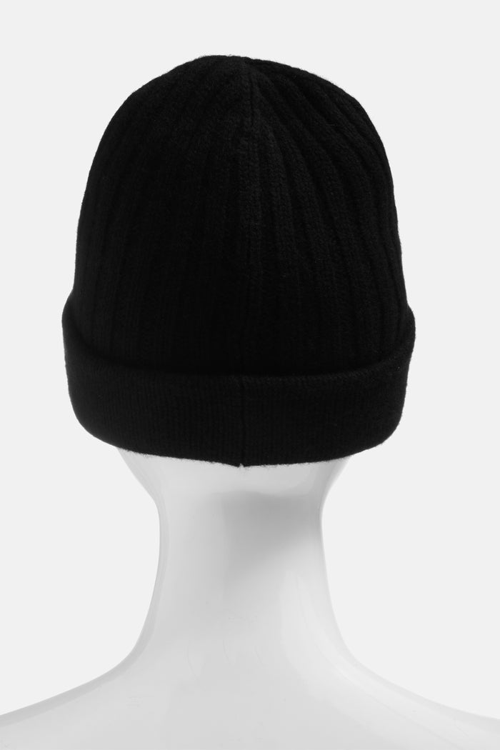 Black Cashmere Beanie, Norwegian Wool