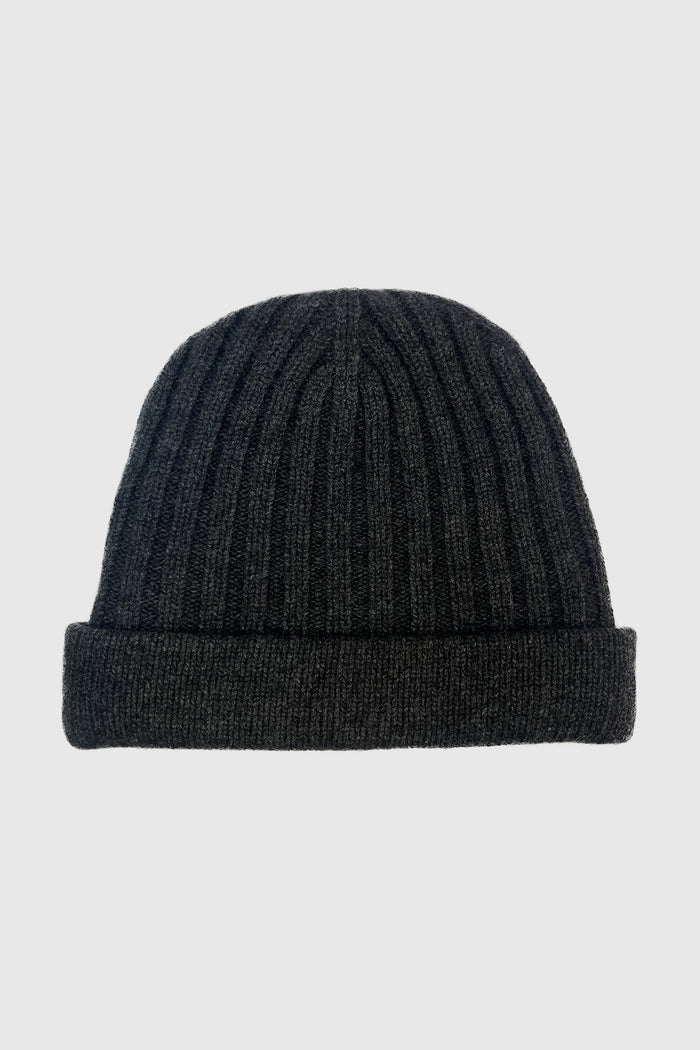 Cashmere Beanie, Charcoal