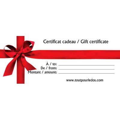 Certificat Cadeau