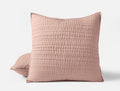 Channel Handstitched Organic Sham - Coyuchi | Praline Chambray