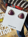 Chassity Belone Purple Spiny Earrings