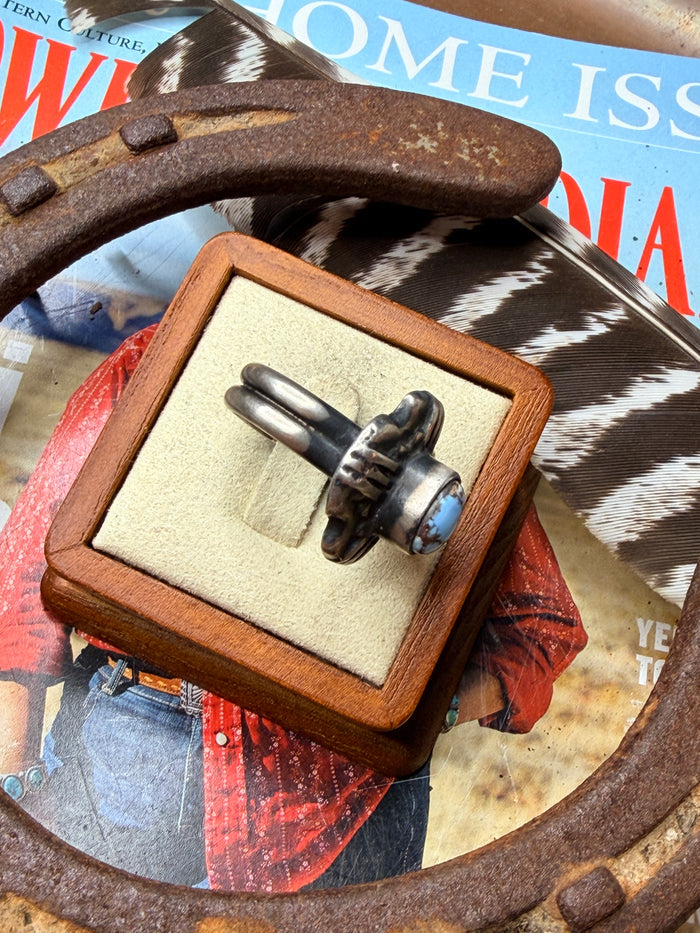 Chimney Butte Golden Hills Zia Ring, size 7.5