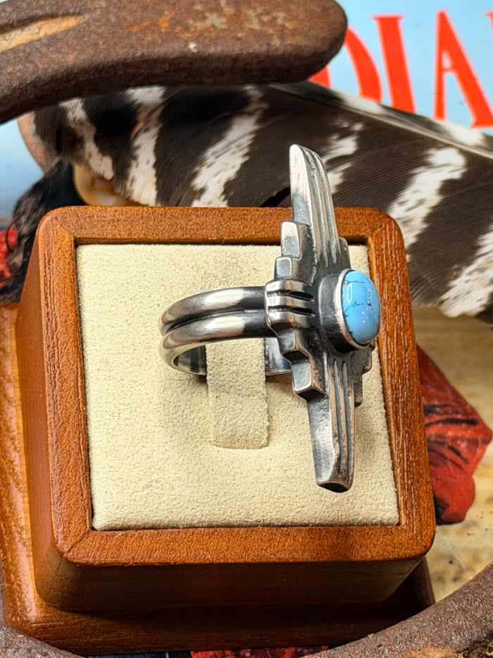 Chimney Butte Golden Hills Zia Ring, size 9