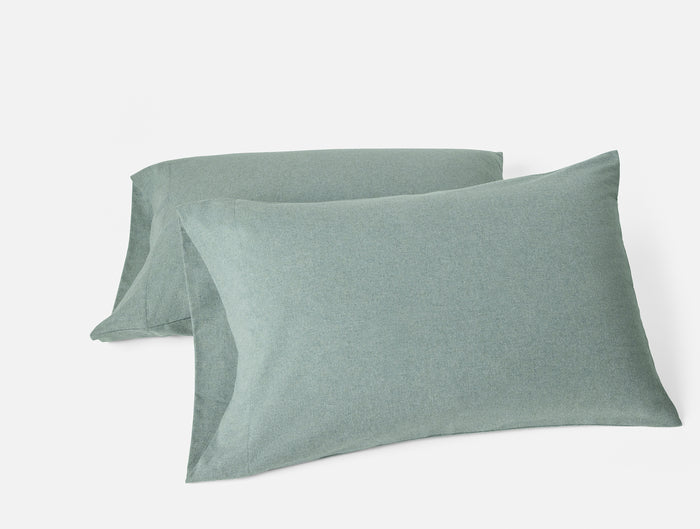 Cloud Brushed™ Organic Flannel Pillowcases | Thyme Heather