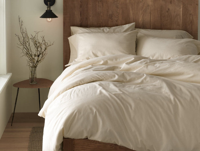 Cloud Brushed™ Organic Flannel Sheets | Undyed