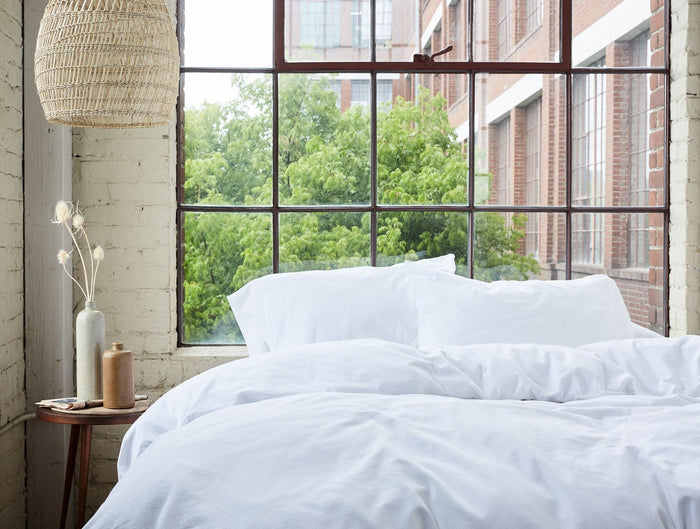 Cloud Brushed™ Organic Flannel Sheets | Alpine White