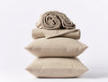 Cloud Brushed™ Organic Flannel Sheets | Camel Heather