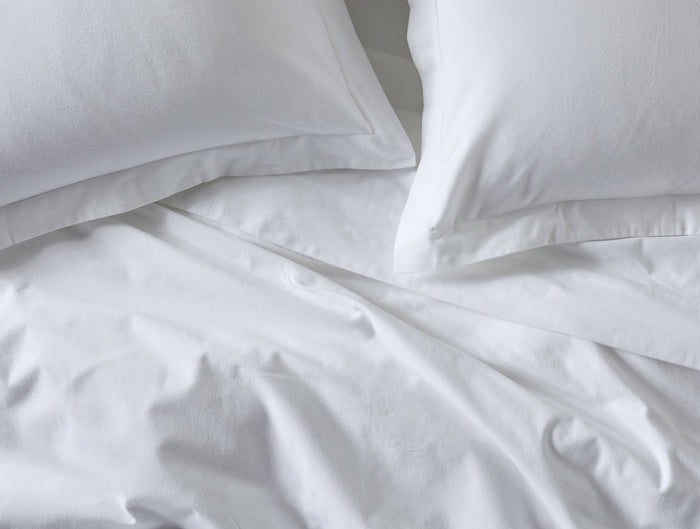 Cloud Brushed™ Organic Flannel Sheets | Alpine White