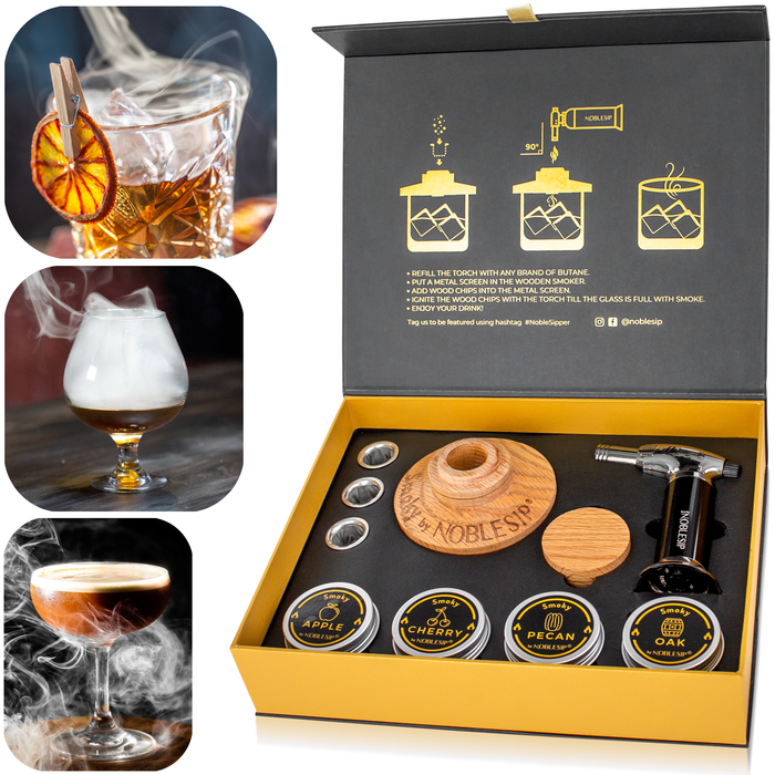 Cocktail Smoker Kit, Premium Home Bar Gift Set, Whiskey Men