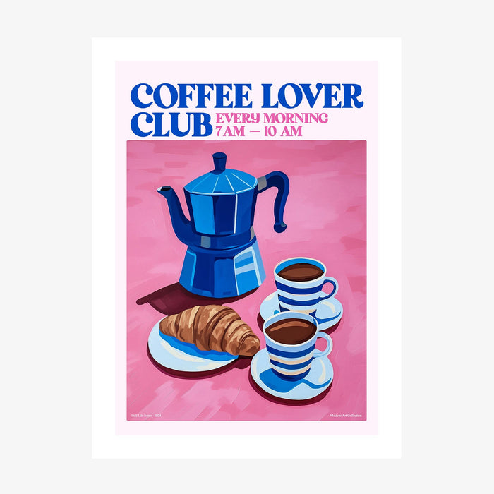 Coffee Lover Club wall art print