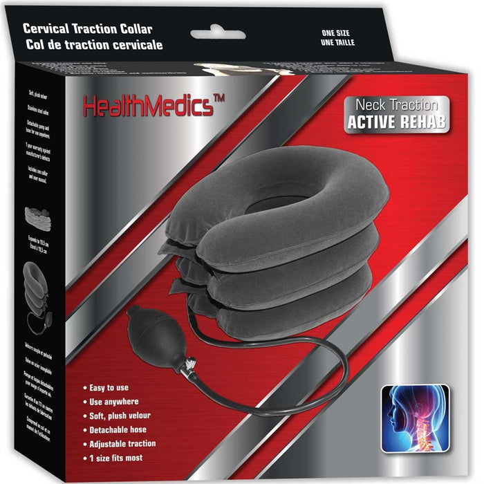Collier cervical gonflable + traction