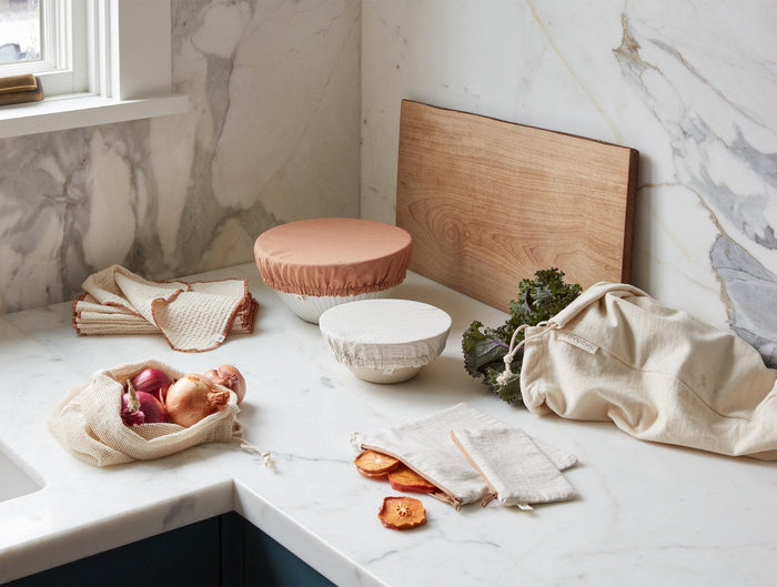 Conserve Organic Bowl Covers + Paperless Towels Set
