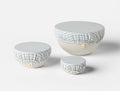Coyuchi Conserve Organic Bowl Covers | Surf Chambray/Stripe