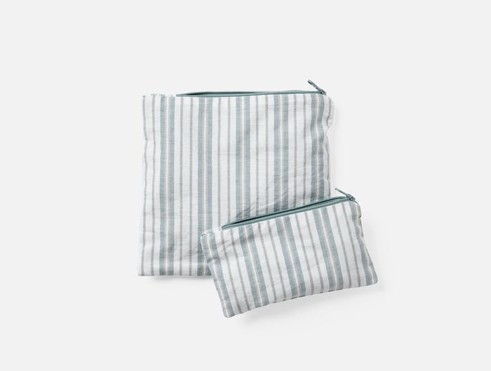 Coyuchi Conserve Organic Snack Bags - Coyuchi | Pacific Blue Stripe/Surf Chambray