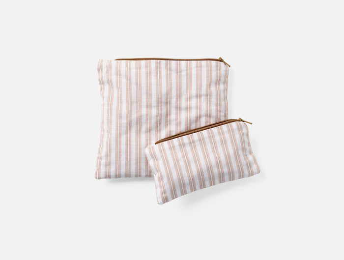Coyuchi Conserve Organic Snack Bags - Coyuchi | Praline Stripe/Praline Chambray
