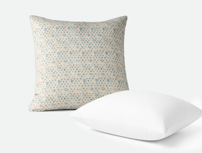Coral Bell Print Decorative Pillow Cover + Pillow Insert Set