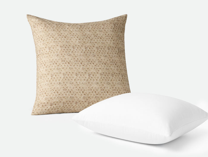 Coral Bell Print Decorative Pillow Cover + Pillow Insert Set