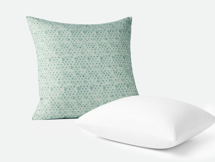 Coral Bell Print Decorative Pillow Cover + Pillow Insert Set