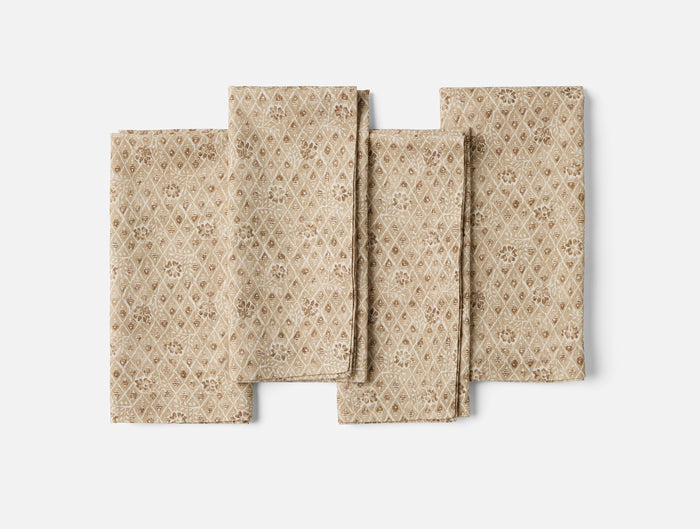 Coral Bell Print Napkins, Set of 4