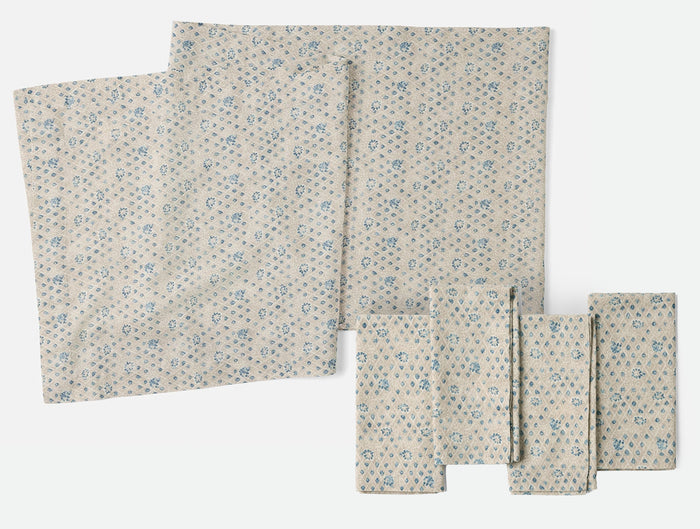 Coral Bell Print Runner + Napkin Set