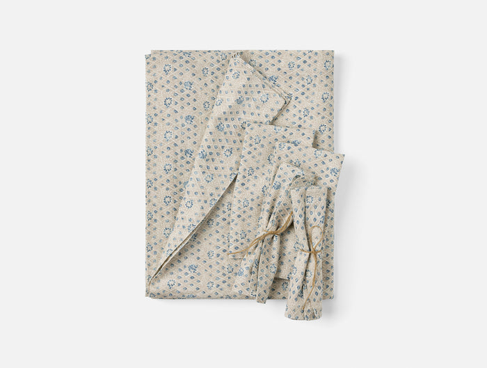 Coral Bell Print Tablecloth + Napkin Set