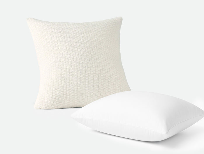 Cordillera Alpaca Cotton Knit Decorative Pillow + Pillow Insert Set