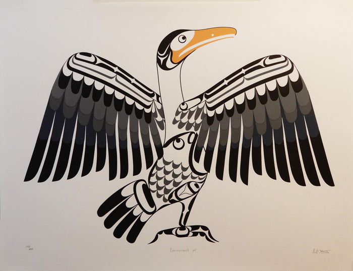 Cormorant Limited Edition Print by Kwakwaka'wakw Master Carver Calvin Hunt