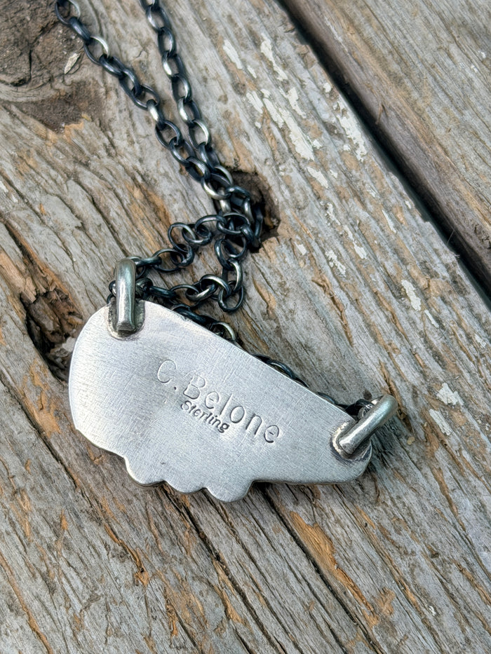 Cotton Candy and Sterling Silver Necklace by Chassity Belone